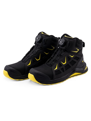 Projob Workwear 9517 ORYX HOGE SCHOEN S3S Zwart/geel