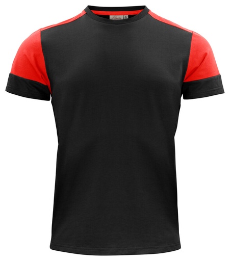 [TXT-2264030-9040] Printer Prime Prime T-Shirt Heren Zwart/Rood