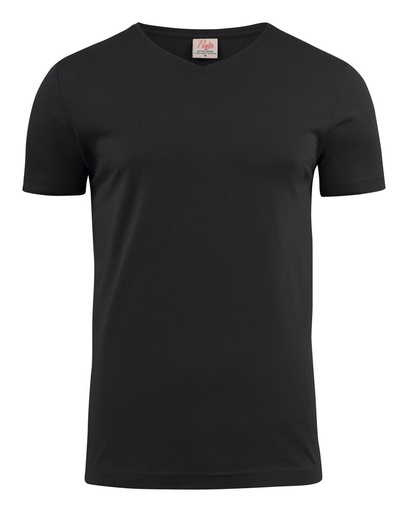 [TXT-2264024-900] Printer Essentials Heavy V-neck T-Shirt Heren Zwart