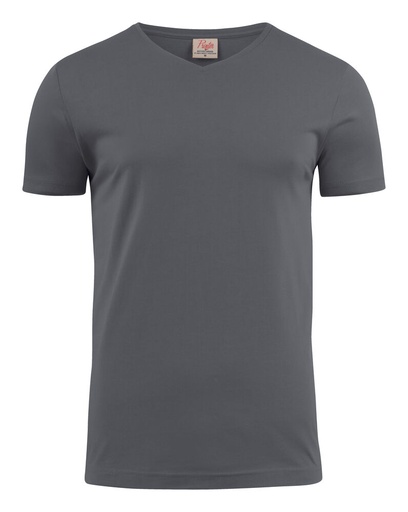 Printer Essentials Heavy V-neck T-Shirt Heren Staalgrijs