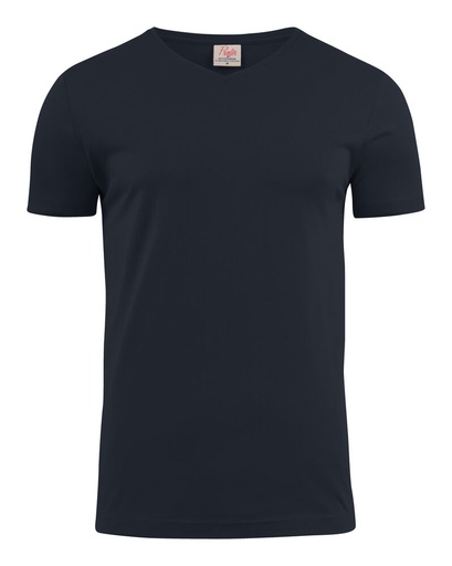 [TXT-2264024-616] Printer Essentials Heavy V-neck T-Shirt Heren Donker Marine