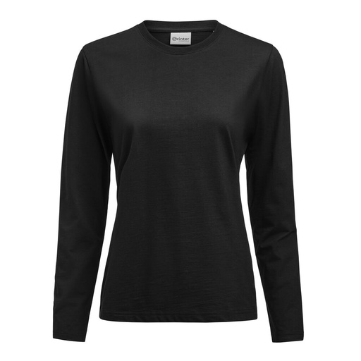 Printer Essentials Heavier Pro L/S  Polo Dames Zwart