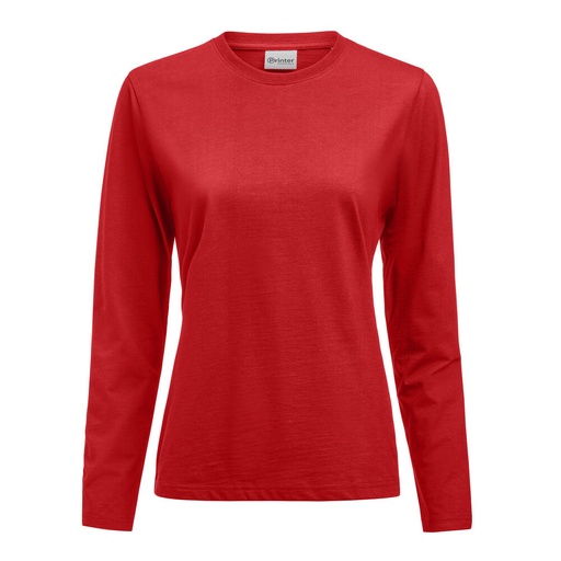 Printer Essentials Heavier Pro L/S  Polo Dames Rood