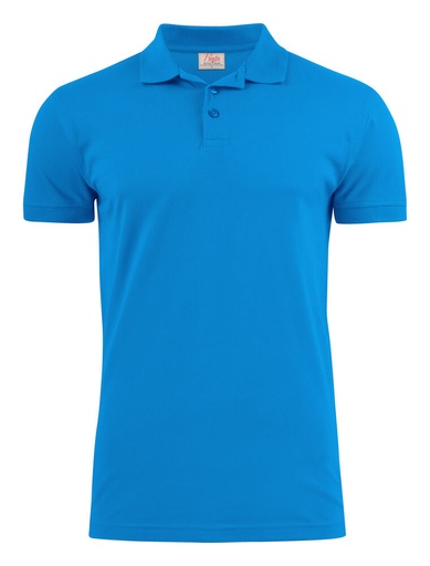 [TXT-2265020-632] Printer Essentials Surf Stretch Polo Pique Heren Oceaan Blauw