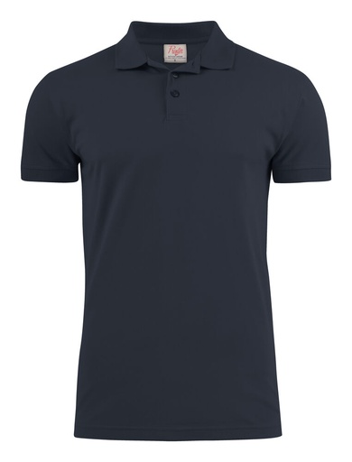[TXT-2265020-616] Printer Essentials Surf Stretch Polo Pique Heren Donker Marine