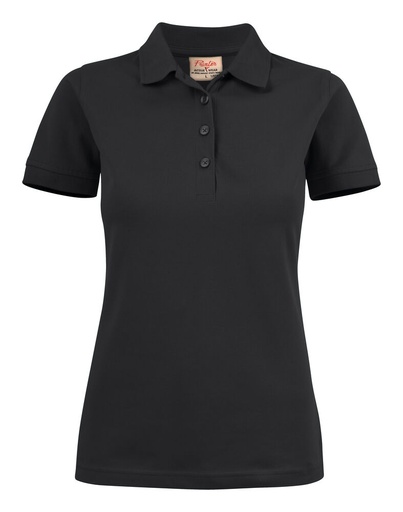 [TXT-2265021-900] Printer Essentials Surf Stretch Polo Pique Dames Zwart