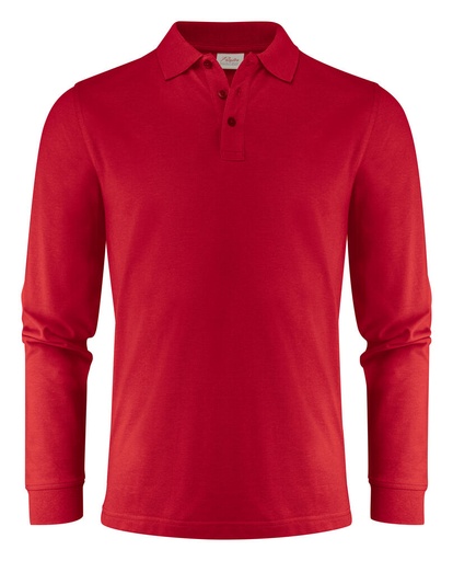 [TXT-2265026-400] Printer Essentials Surf Pro L/S  Polo Pique Heren Rood