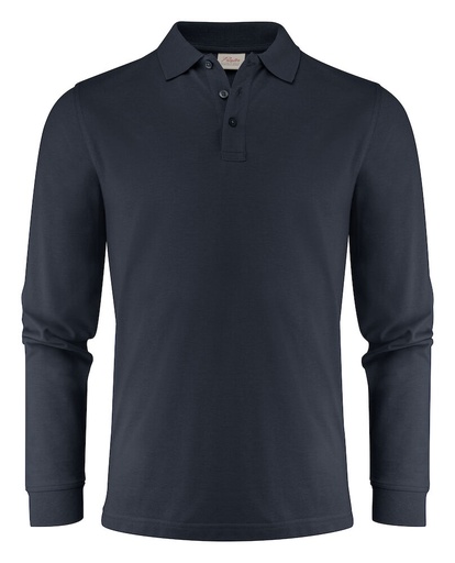 [TXT-2265026-616] Printer Essentials Surf Pro L/S  Polo Pique Heren Donker Marine