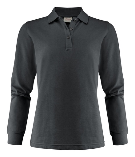 [TXT-2265027-935] Printer Essentials Surf Pro L/S  Polo Pique Dames Staalgrijs