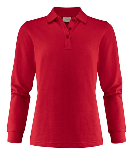 [TXT-2265027-400] Printer Essentials Surf Pro L/S  Polo Pique Dames Rood