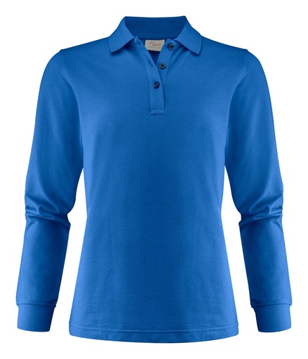[TXT-2265027-632] Printer Essentials Surf Pro L/S  Polo Pique Dames Oceaan Blauw