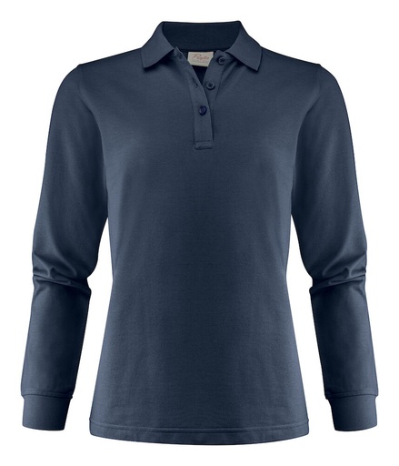 [TXT-2265027-616] Printer Essentials Surf Pro L/S  Polo Pique Dames Donker Marine