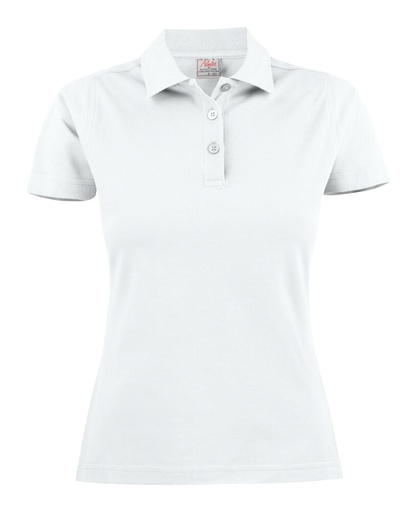[TXT-2265009-100] Printer Essentials Surf Polo Pique Dames Wit