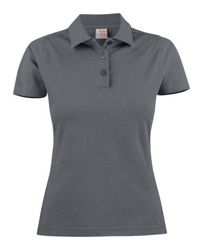 [TXT-2265009-935] Printer Essentials Surf Polo Pique Dames Staalgrijs