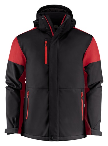[TXT-2261071-9040] Printer Prime Prime Padded Softshell Jas Heren Zwart/Rood