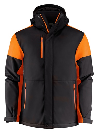 [TXT-2261071-9030] Printer Prime Prime Padded Softshell Jas Heren Zwart/Oranje