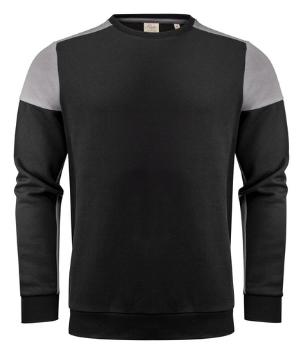 [TXT-2262071-9093] Printer Prime Prime Crewneck Sweater Unisex Zwart/Staalgrijs