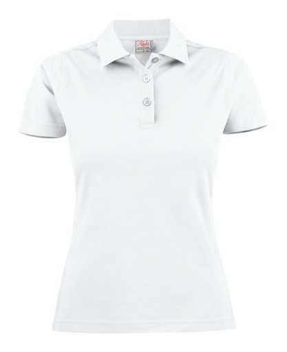 [TXT-2265023-100] Printer Essentials Surf Light  Polo Pique Dames Wit