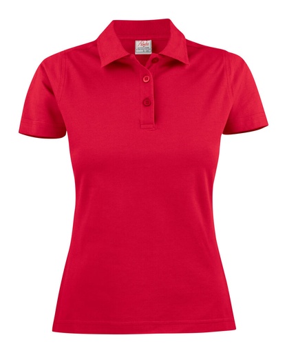 [TXT-2265023-400] Printer Essentials Surf Light  Polo Pique Dames Rood