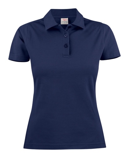 [TXT-2265023-616] Printer Essentials Surf Light  Polo Pique Dames Donker Marine