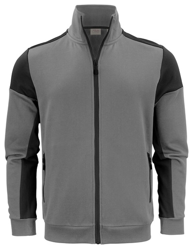 [TXT-2262061-9390] Printer Prime Prime Sweater Volledige Rits Heren Staalgrijs/Zwart
