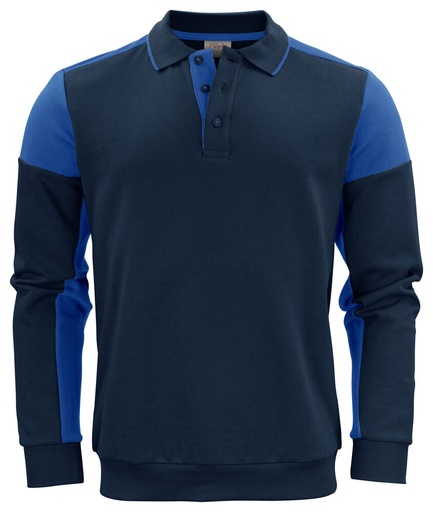 [TXT-2262060-6053] Printer Prime Prime Polosweater Unisex Marine/Kobalt