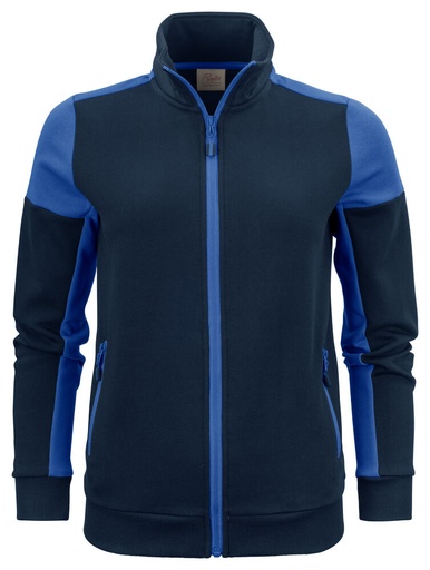 [TXT-2262062-6053] Printer Prime Prime  Sweater Volledige Rits Dames Marine/Kobalt