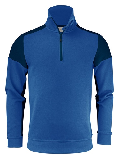 [TXT-2262069-5360] Printer Prime Prime  Sweater Halve Rits Unisex Kobalt/Marine