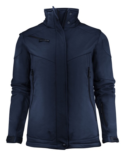 [TXT-2261041-616] Printer Essentials Skeleton Softshell Jas Dames Donker Marine