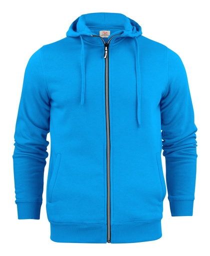 [TXT-2262051-632] Printer Essentials Overhead Sweater Volledige Rits Heren Oceaan Blauw