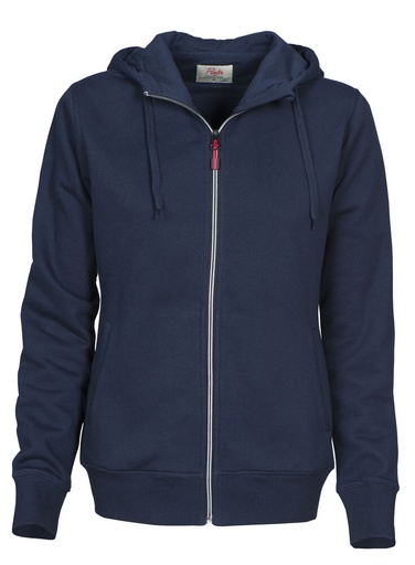 [TXT-2262052-600] Printer Essentials Overhead  Sweater Volledige Rits Dames Marine
