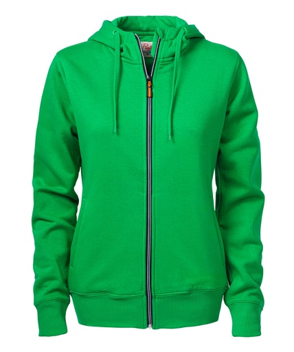 [TXT-2262052-728] Printer Essentials Overhead  Sweater Volledige Rits Dames Frisgroen