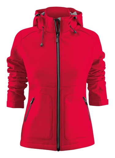 Printer Essentials Karting Softshell Jas Dames Rood