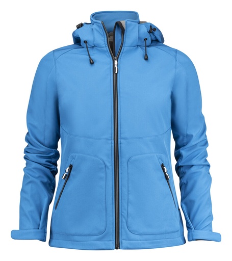 Printer Essentials Karting Softshell Jas Dames Oceaan Blauw