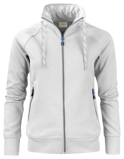 [TXT-2262064-100] Printer Essentials Jog RSX Sweater Volledige Rits Dames Wit