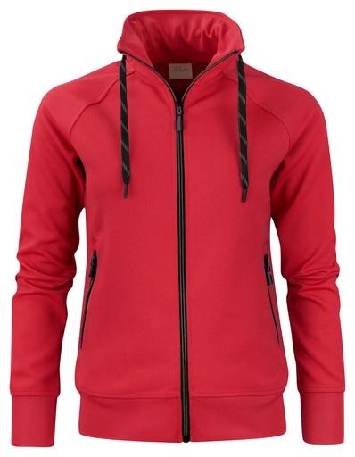 [TXT-2262064-400] Printer Essentials Jog RSX Sweater Volledige Rits Dames Rood