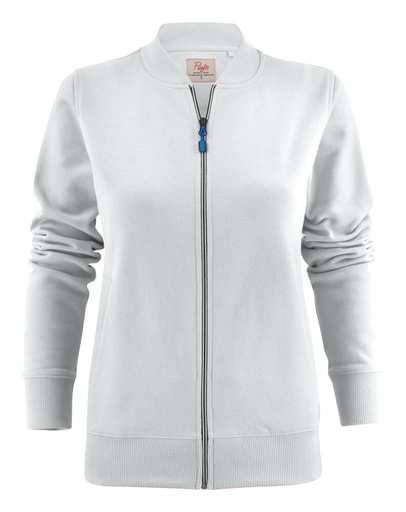 [TXT-2262055-100] Printer Essentials Javelin Sweater Volledige Rits Dames Wit