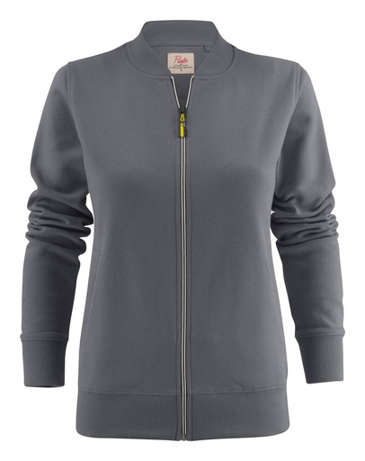 [TXT-2262055-935] Printer Essentials Javelin Sweater Volledige Rits Dames Staalgrijs