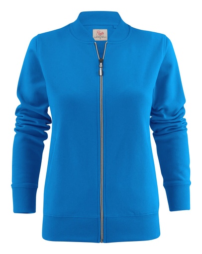 [TXT-2262055-632] Printer Essentials Javelin Sweater Volledige Rits Dames Oceaan Blauw