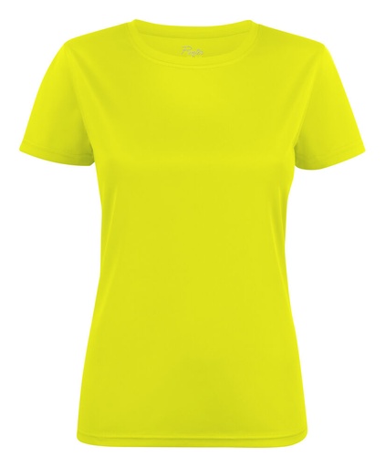 Printer RED Run T-Shirt Dames Neon Geel