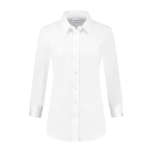 [LCF-0395312-910-000-000] Ledûb Blouse White Lisa Single Cuff  3/4 Sleeve