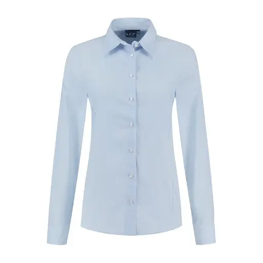 [LCF-8009499-120-000-000] Ledûb Corporate Fashion Blouse Light blue Lisa Single Cuff 