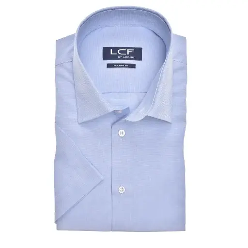 [LCF-8328019-120-000-000] Ledûb Corporate Fashion Shirt Light blue Korte Mouw Modern Fit N  