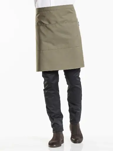 [CD-40592] Chaud Devant Apron 3-Pockets Dark Olive