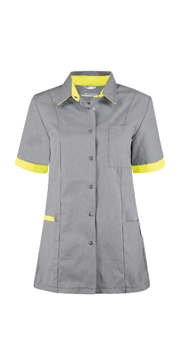 Haen Trend Line damesjasje Fijke Grey cross met sulfur yellow contrast