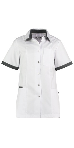 Haen Trend Line damesjasje Fijke Wit met charcoal contrast