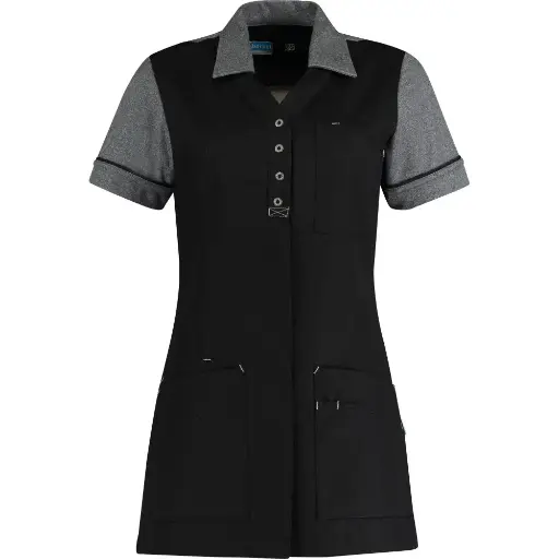 De Berkel CARMEN Damesjack zwart/grijs geméleerd