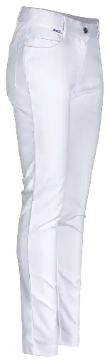 De Berkel JANICE Dames broek 5 pocket slim stretch wit