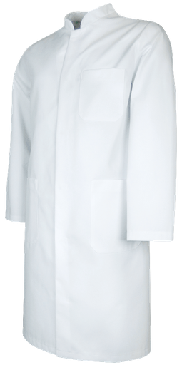 De Berkel HELMUT Herenjas staande kraag wit