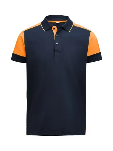 Printer Prime Prime Polo Heren Marine/Neonoranje